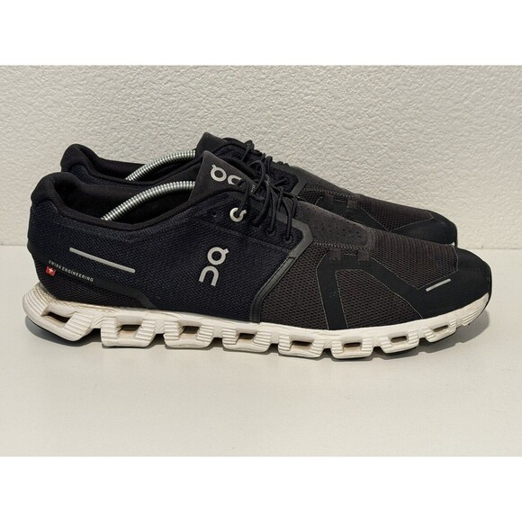 On Cloud 5 Mens Running Shoes Sz 13 Black White Sneakers Active Gym Casual Work main image 11